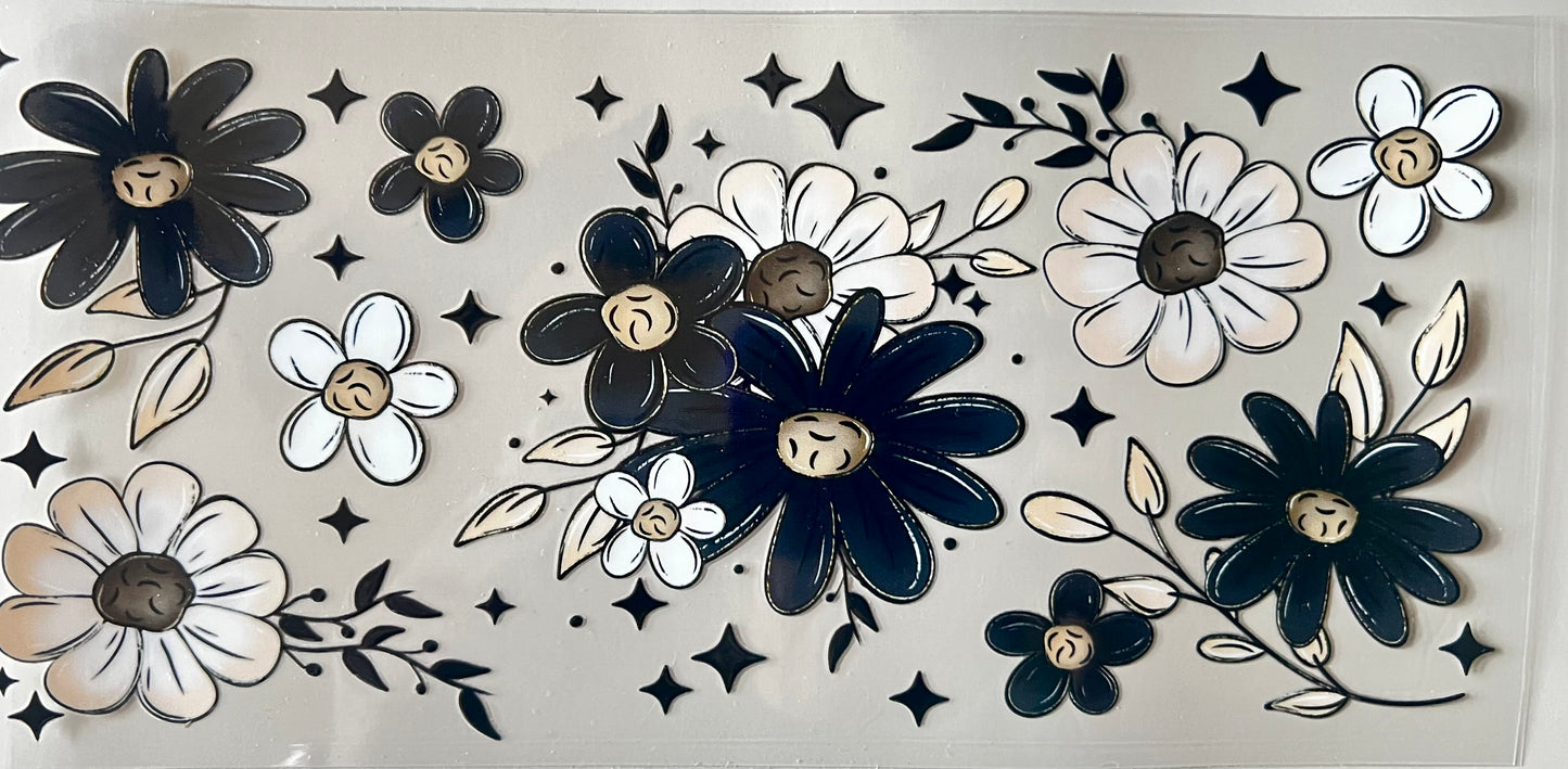 16oz cup wrap flowers