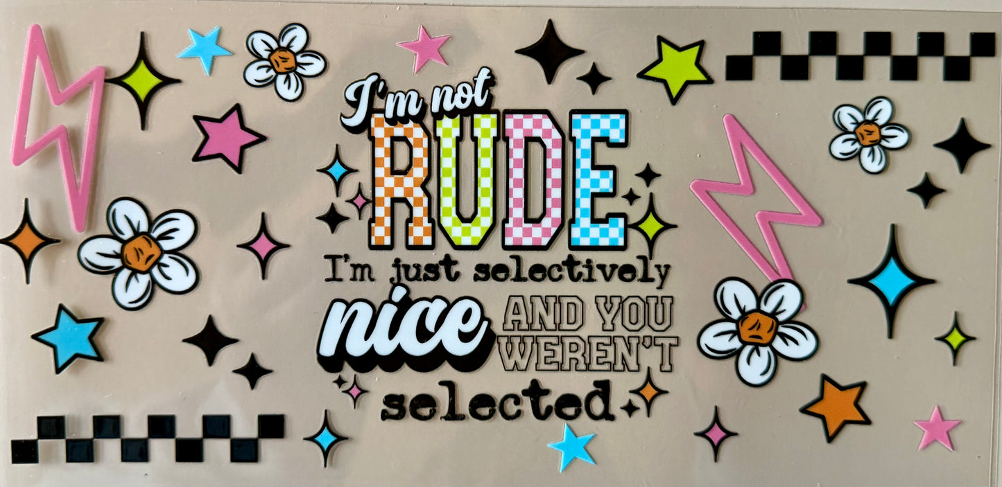 16oz decal, Rude, sarcastic