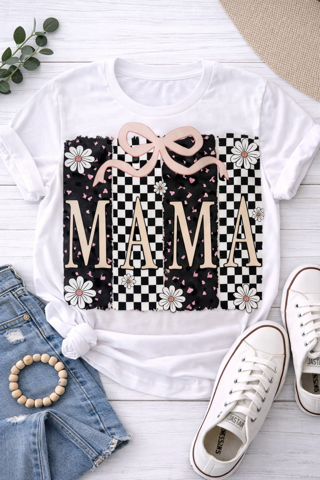 Mama with daisy and bows