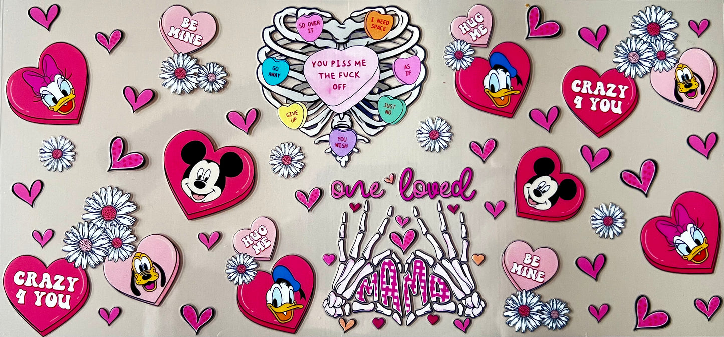 16oz cup wrap hearts, love, valentines