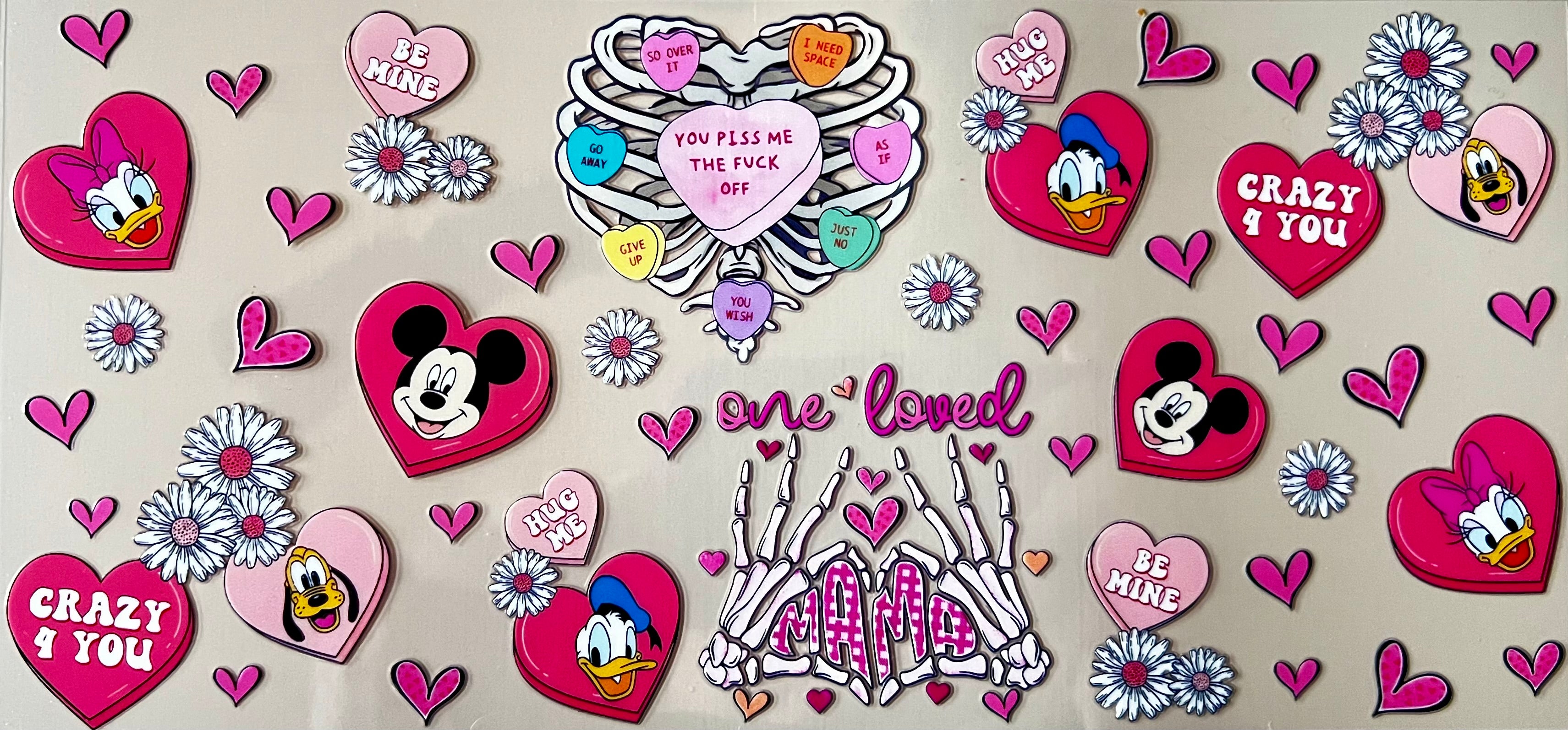 16oz cup wrap hearts, love, valentines