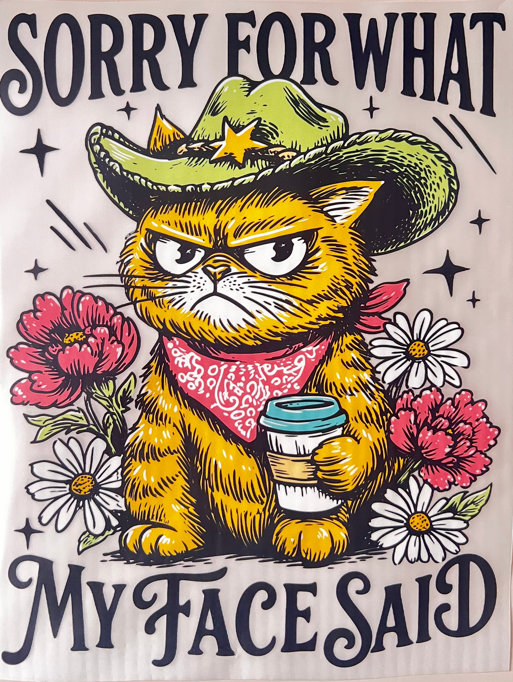 DTF Transfer, cat, sarcastic