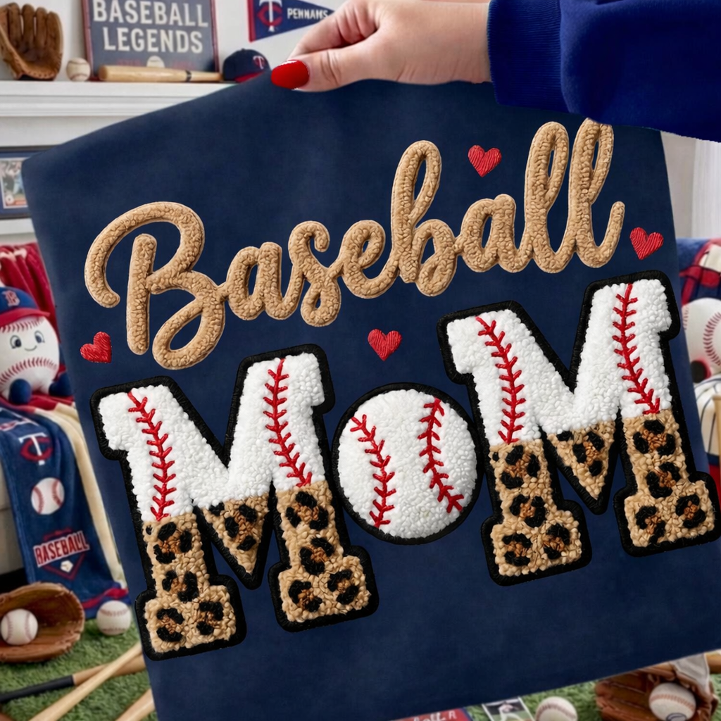 Faux Yarn Baseball Mom