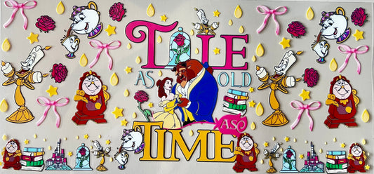 16oz cup wrap beauty and beast character