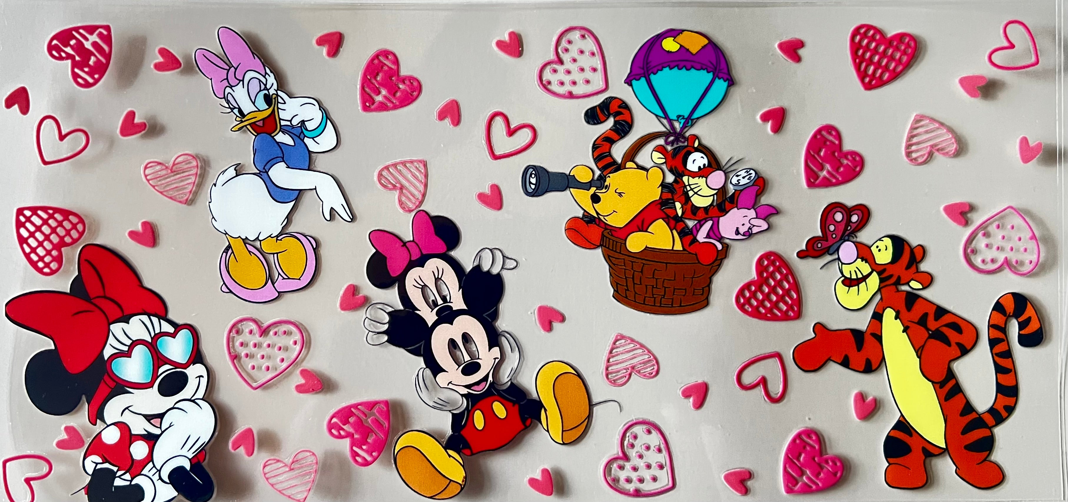 16oz cup wrap minnie, Mickey, Winnie, tigger, character