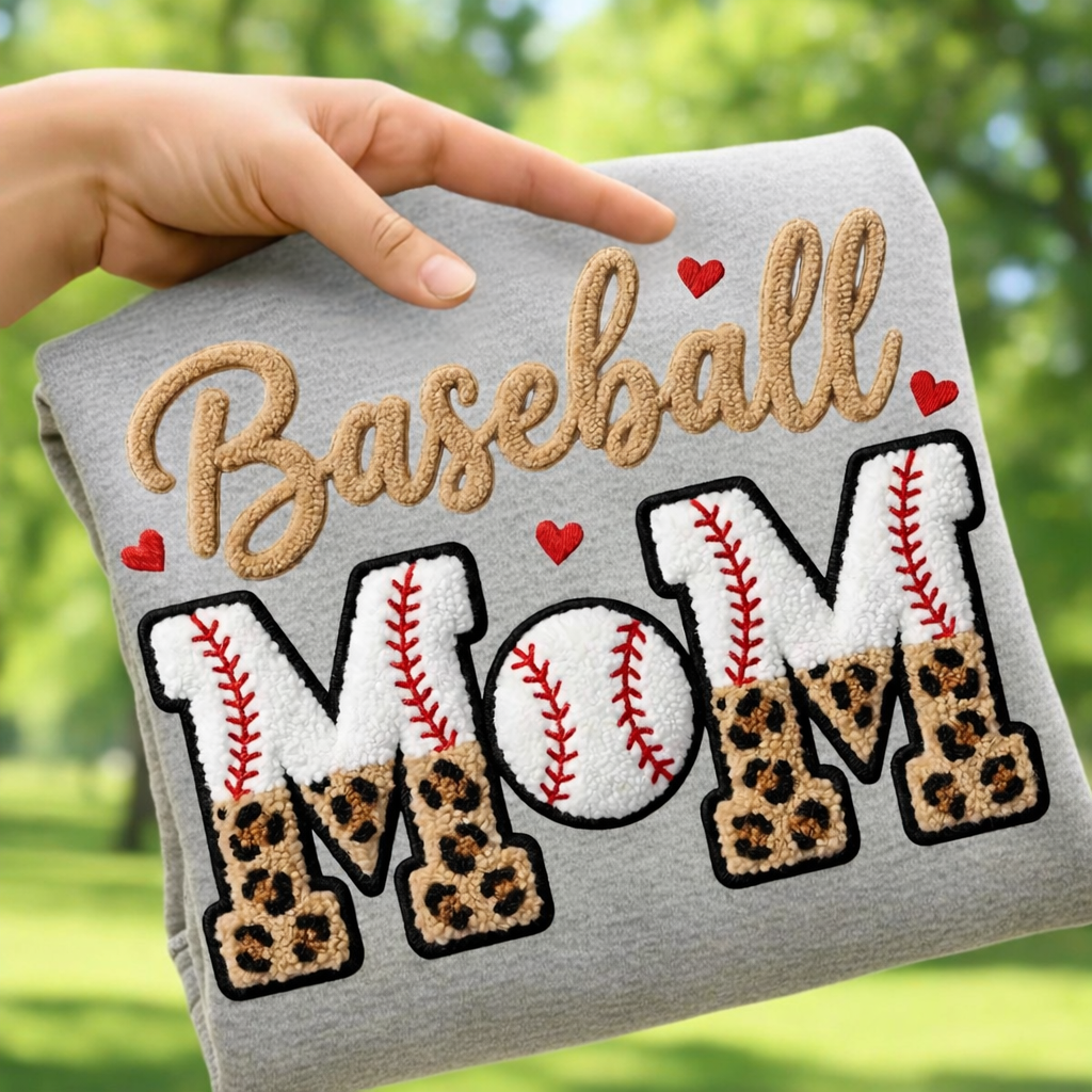 Faux Yarn Baseball Mom