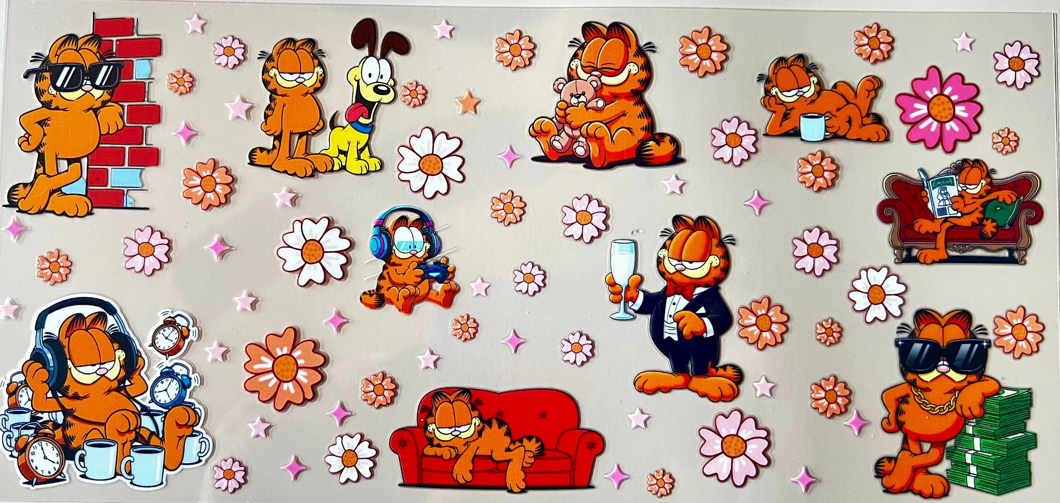 16oz cup wrap Garfield