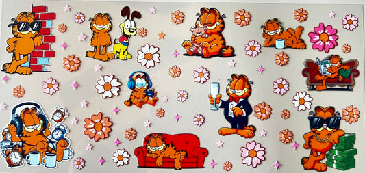 16oz cup wrap Garfield