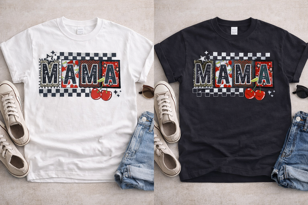 DTF transfer, apparel, Mama