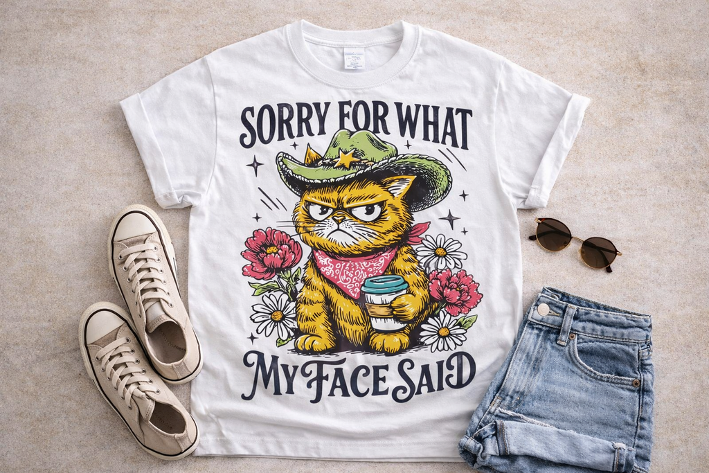 DTF Transfer, cat, sarcastic