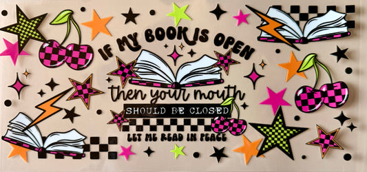 16oz decal, books, sarcastic