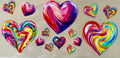 16oz decal, Hearts