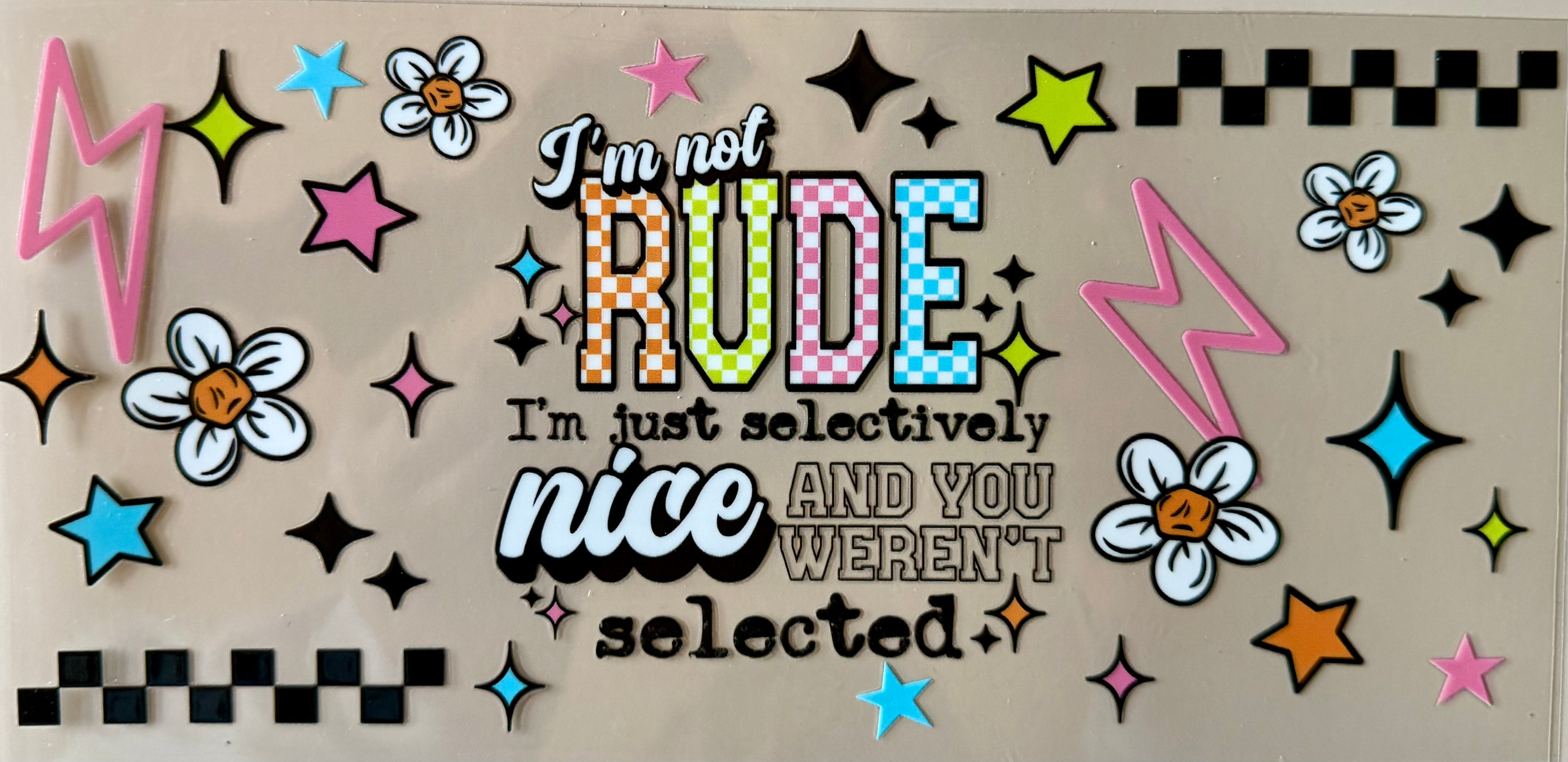 16oz decal, Rude, sarcastic