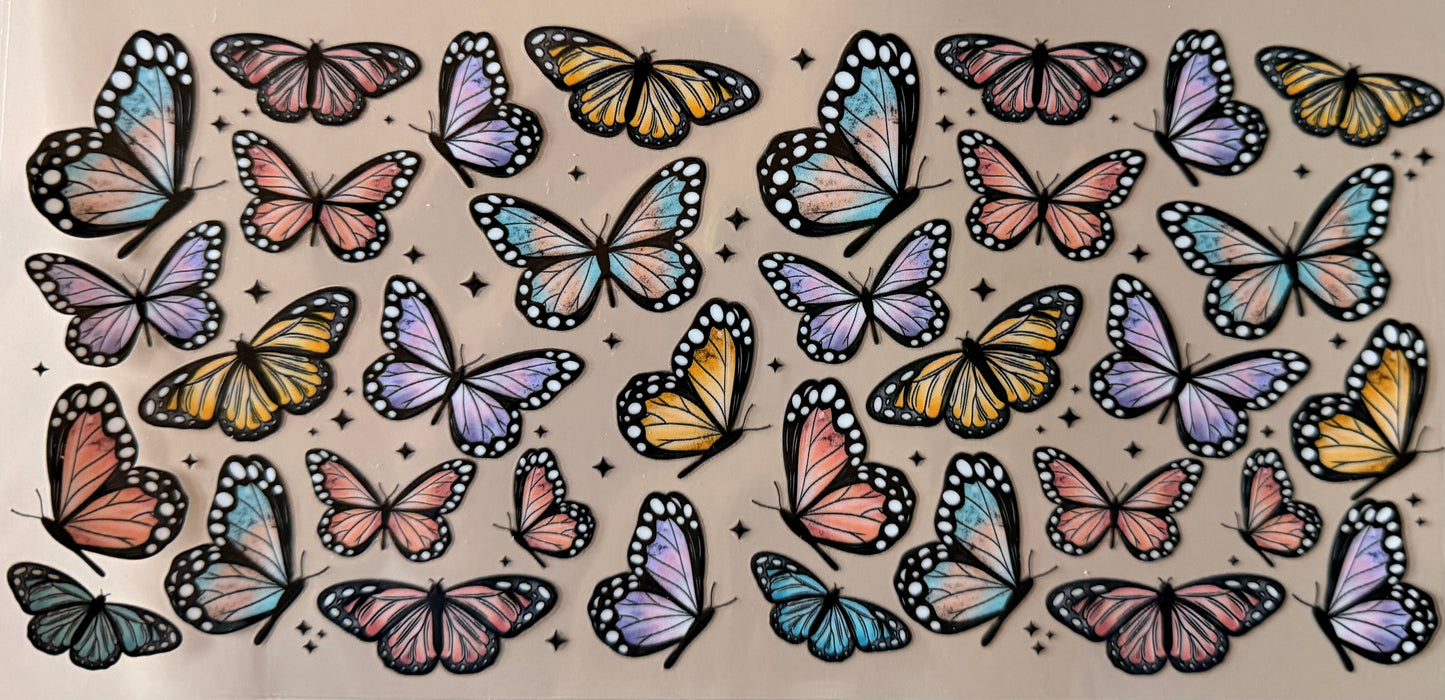 16oz decal, butterfly