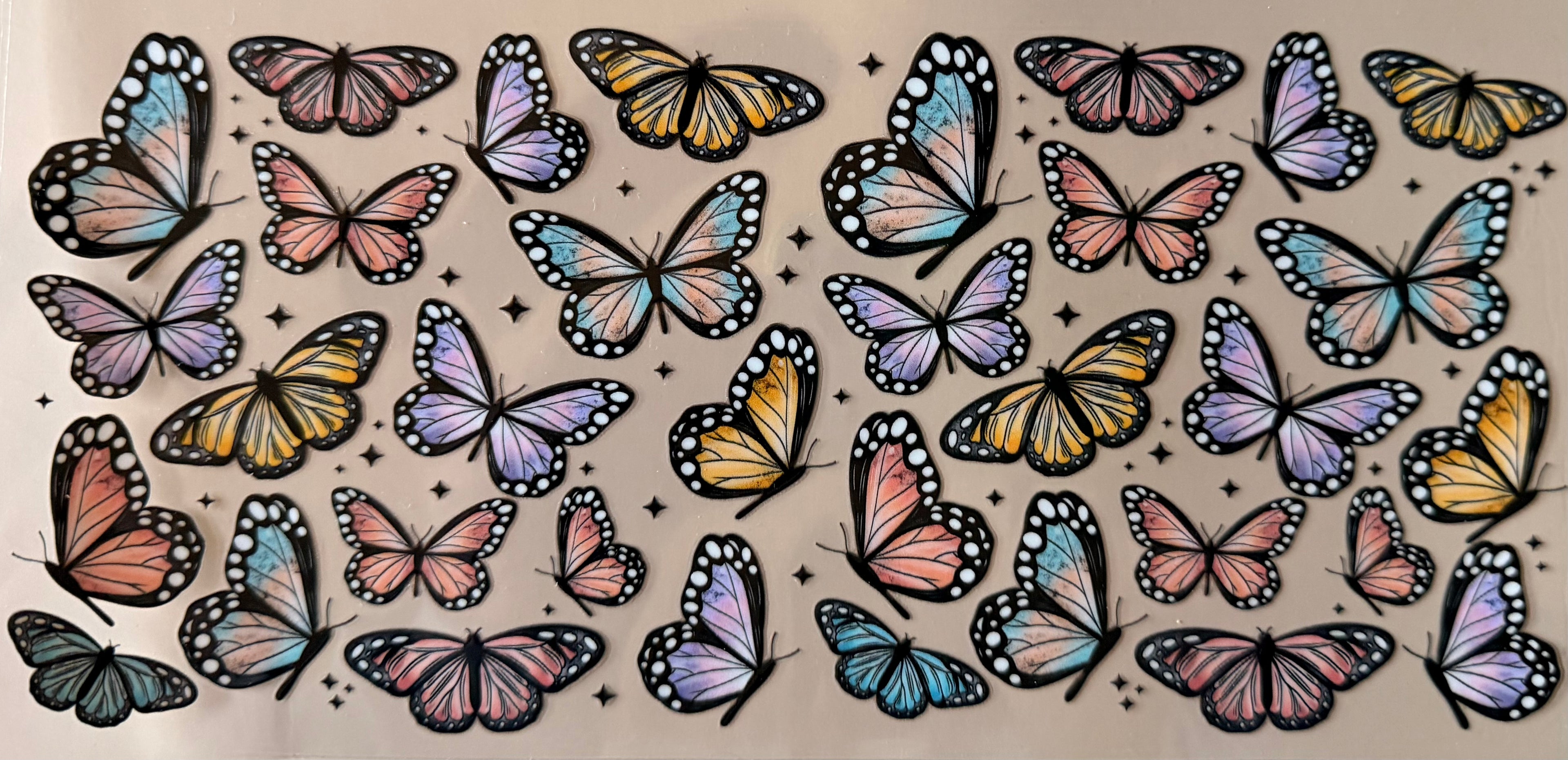 16oz decal, butterfly