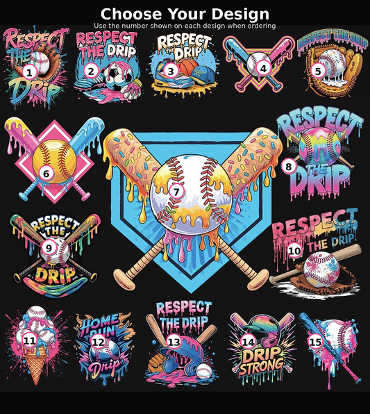 Sports Respect the Drip Shirt Designs